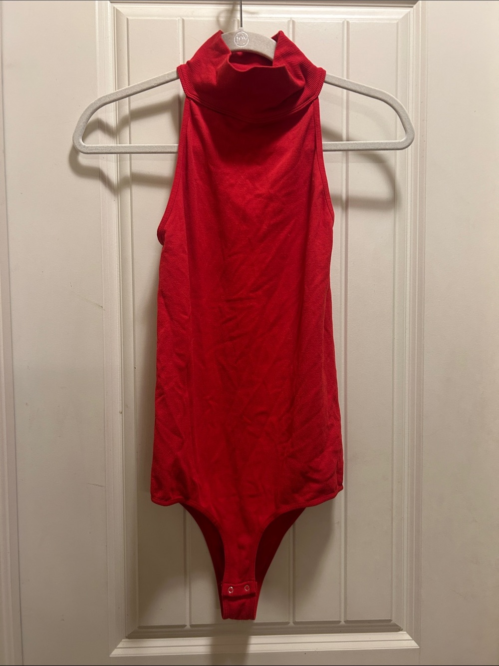 NWT Intimately FreePeople Red Mock Neck One-Piece Bodysuit